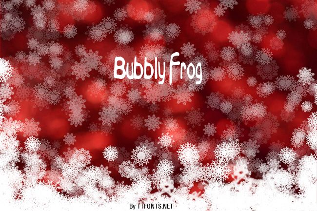 Bubbly Frog example